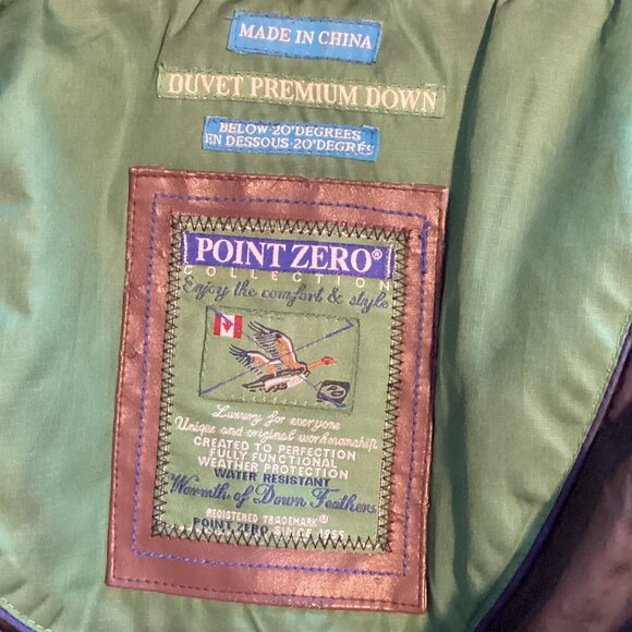 Point Zero Women's Green Duvet Premium Down Parka Coat Ski Skiing Winter - Picture 9 of 16